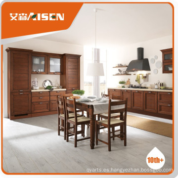 Gabinete de cocina de madera sólida de Hangzhou de la venta caliente